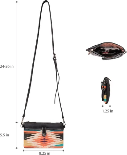 Vista 5 de Wrangler Clutch Wristlet Purse Western Crossbody Bags for Women