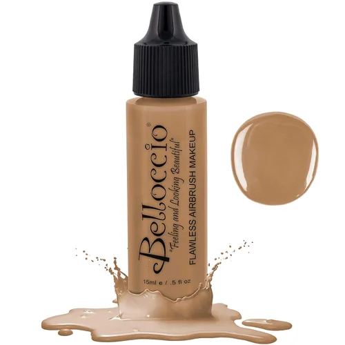 Vista 9 de Base de maquillaje aerógrafo, 1/2 botella Belloccio's, cosméticos profesionales, Alabaster