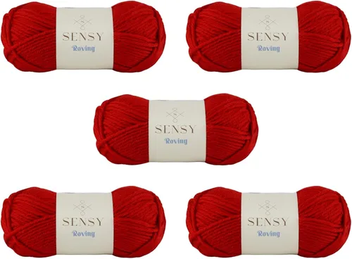 Vista 66 de Sensy Roving - Ovillo de lana multicolor, 3.5 onzas, 132 yardas, calibre 5, voluminoso (otoño)