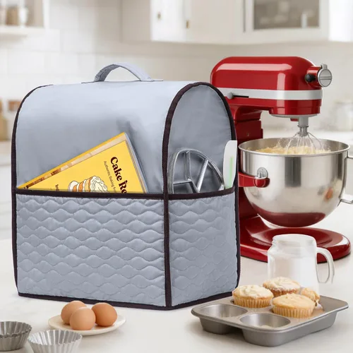 Vista 7 de YARWO Cubierta para batidora de pie compatible con KitchenAid 5.5/6/7 Gris