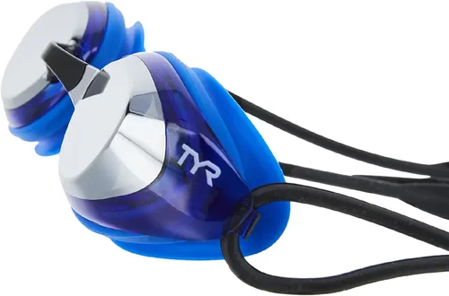 Vista 8 de TYR Adult Blackhawk Racing Goggles - Streamlined Performance Swim Goggles Azul / Gris