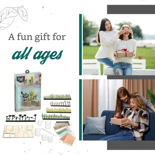 Vista 7 de Kit de manualidades de plantas artificiales con arena Craft Crush - Decoración DIY para el hogar para escritorio, tocador y oficina