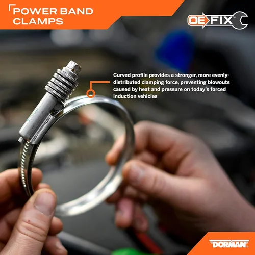 Vista 2 de Dorman 55245 Abrazadera de banda de alimentación de 2.5-3 pulgadas compatible con modelos seleccionados, paquete de 2 unidades (OE FIX)