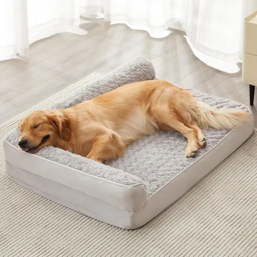 Vista 12 de BFPETHOME - Camas ortopédicas para perros grandes - Sofá para perros impermeable con funda extraíble y lavable, cama grande para mascotas con forro