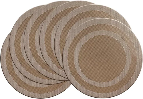 Vista 16 de PIGCHCY Juego de 4 manteles individuales en forma de cuña para mesa de comedor, tejido cruzado, lavables, resistentes al calor, manteles