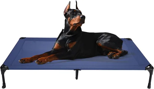 Vista 30 de Veehoo Cama elevada para perros medianos, para exteriores, cama elevada y refrescante para perros, cama para mascotas con malla transpirable, patas