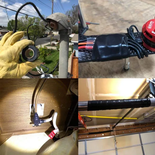 Vista 3 de Cinta de silicona autoadherente LLPT de 1 pulgada x 17 pies, cinta de envoltura autoadhesiva para reparación de emergencia de manguera, manillar