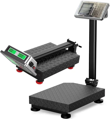 Báscula de plataforma industrial de 660 lb Escala de envío de peso Escala postal de precisión de 0.1 lb para paquetes Pesaje de equipaje con cálculo