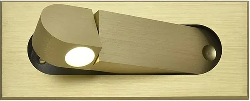 Lámpara de pared LED empotrada, moderna lámpara de pared ajustable con interruptor independiente, luz de lectura de noche de 3 W, luces de cabecera