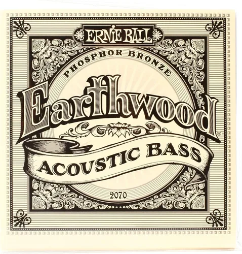 Ernie Ball Earthwood Slinky Cuerdas de Guitarra Bajo Acústico de Bronce Fosforoso, Calibre 45-95 (P02070)