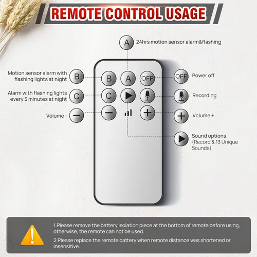 Vista 9 de Alarma solar con sensor de movimiento para exteriores, sonido de ladridos y disparos de perro, generador de ruido fuerte de 130 db, compatible