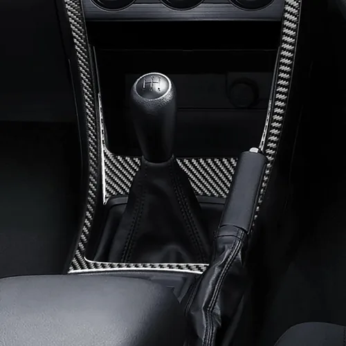 Vista 3 de Calcomanía suave de fibra de carbono para interior del automóvil, panel de cambio de marchas, caja de puerto USB, accesorios de decoración, adhesivo