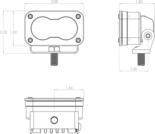 Vista 3 de Baja Designs S2 Pro LED Negro Empotrable Luz Pod (conducción/combinado; ámbar)