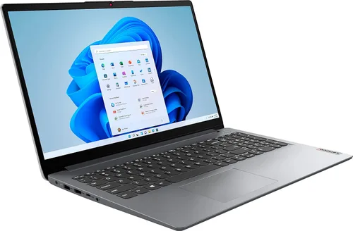 Vista 2 de Lenovo IdeaPad 1 15.6" HD portátil, AMD Athlon Silver 3050U, 4 GB de RAM, 128 GB eMMC, Windows 11 Home, gris nube