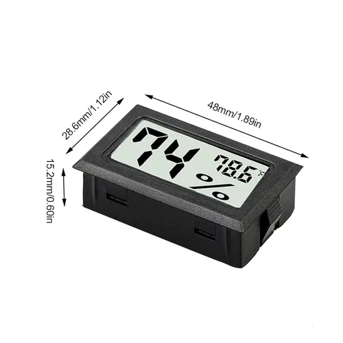 Vista 2 de ALI2 Paquete de 6 mini termómetro digital higrómetro monitor de humedad interior medidor de temperatura para invernadero, hogar, jardín, bodega