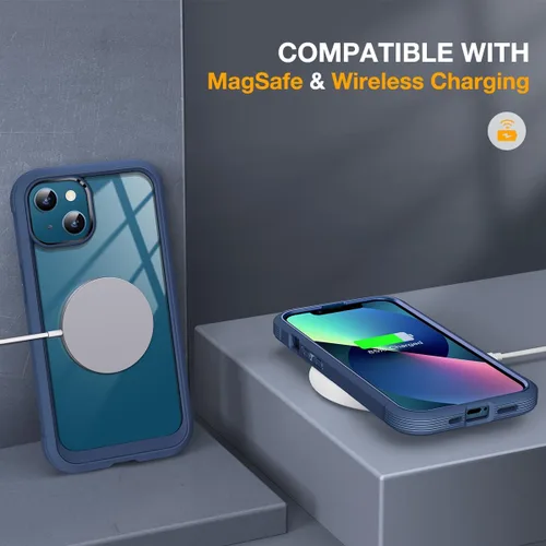 Vista 616 de Miracase - Funda para iPhone SE de 3ª/2ª generación 2022 2020 de cuerpo completo con protector de pantalla de vidrio integrado, resistente Negro