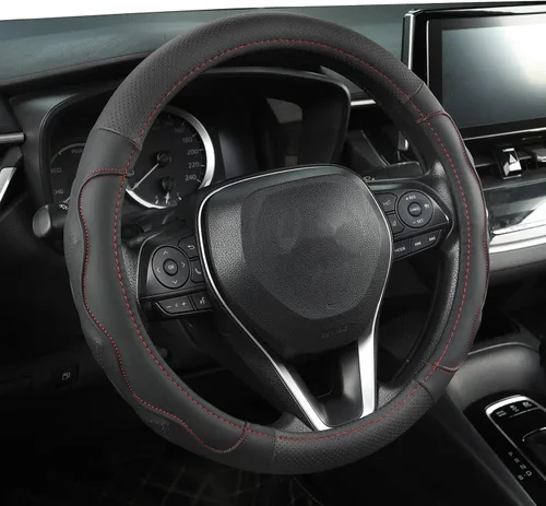 Vista 12 de West Llama Funda personalizada para volante de automóvil para Honda Civic, CR-Z, Insight, S2000, 14" - 14.25" (Negro-Tamaño Pequeño)
