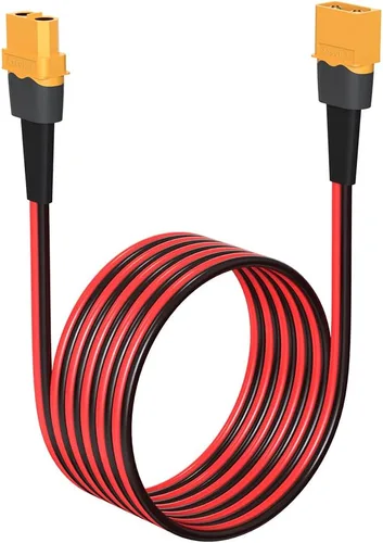 Vista 10 de ELFCULB 10AWG 2FT XT60 Cable de Extensión 2 6 10 20 35 50 75 100FT Conector XT60 Hembra a Macho para Batería RC Estación de Energía Portátil Panel