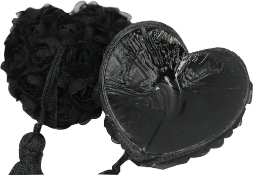 Vista 2 de KINGSEVEN Sujetador de silicona reutilizable con pétalos de pecho sexy con borla