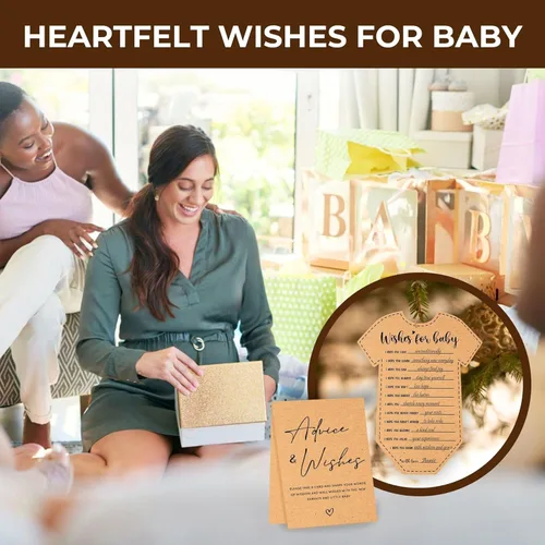 Vista 5 de Tarjetas de consejos de Stofinity para Baby Shower para futuros padres - 50 tarjetas de consejos para Baby Shower para ideas, tarjetas de consejos