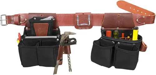 Occidental Leather OxyLights Ultra Framer - Cinturón de herramientas - Mediano - 21 bolsillos y portaherramientas - Fabricado en Estados Unidos