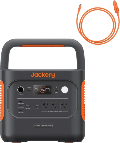 Vista 22 de Jackery Explorer 2000 v2 Estación de Energía Portátil, Batería de Respaldo Doméstica LiFePO4 de 2042Wh, Generador Solar de 2200W, Carga Rápida USB-C