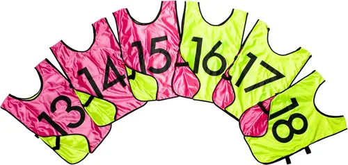 Vista 39 de LVL10 Pro Sports Pinnies - Reversible Numbered Pinnies with Premium Fabric, Comfortable Fit and Fade-Resistant Print - 6 Pack