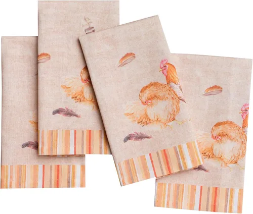 Vista 75 de Maison d' Hermine Juego de 4 servilletas de tela 100% algodón, suaves y duraderas, servilletas cuadradas reutilizables para uso diario, lavables