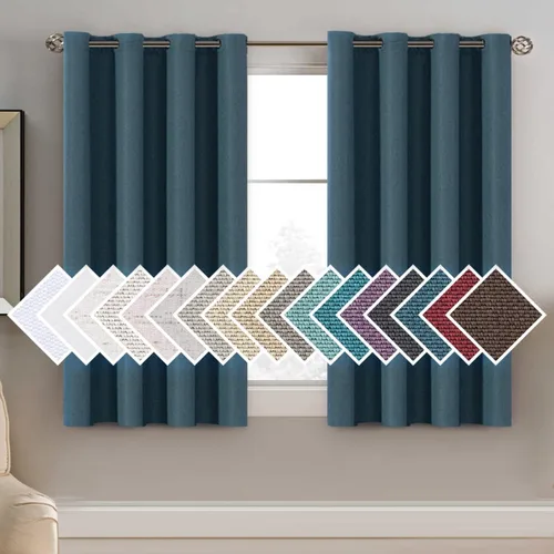 Vista 71 de H.VERSAILTEX Cortina de lino para oscurecer la habitación para dormitorio/sala de estar, cortinas opacas extra anchas de 100 x 84 pulgadas