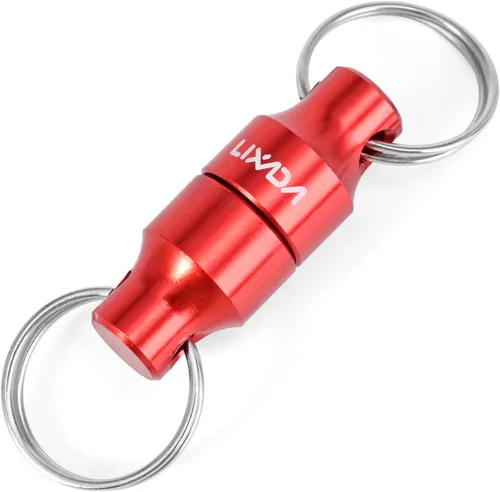 Vista 18 de LIXADA Soporte de liberación de red magnética para pesca Zinger Retractores de red de pesca con mosca, clip magnético, conector de red de aterrizaje