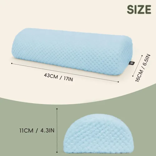 Vista 4 de SPRING SEAON Almohada de rodilla para dormir de espalda, almohada de espuma viscoelástica para media luna, almohada de pierna para tobillo y pie