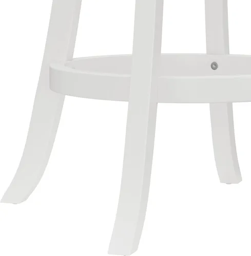 Vista 7 de Hillsdale Fairfox Taburete giratorio de madera de 30.5 pulgadas, color blanco