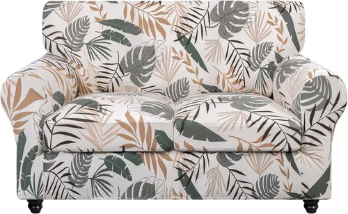 Vista 32 de SearchI Funda elástica para sofá, funda para sillón de 2 piezas con funda de cojín separada para silla, protector de muebles lavable para sala