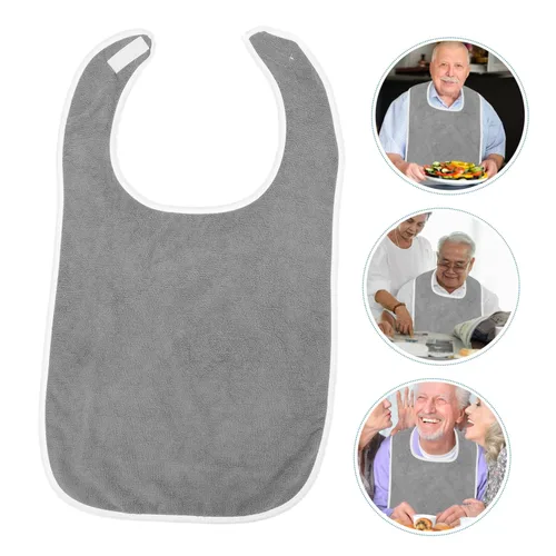 Vista 7 de Babero ajustable para adultos para la hora de comer y protector de alimentación lavable para ancianos y necesidades especiales, protector de ropa