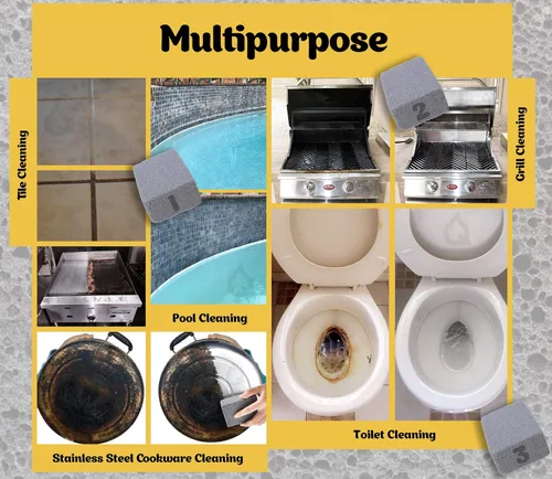 Vista 6 de Ladrillos de limpieza de parrilla, bloque limpiador de piedra para parrillas, parrillas y parrillas, paquete de 3