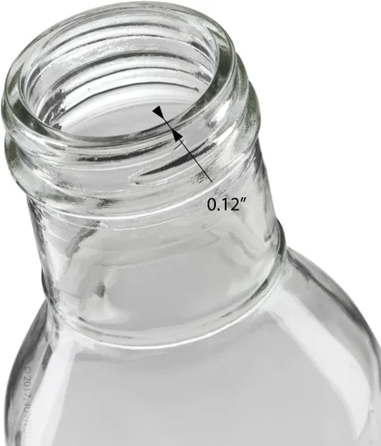 Vista 5 de JUVITUS Botella profesional para salsa de pared gruesa de vidrio transparente de 12 onzas con tapa superior abatible resistente al goteo