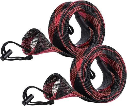 Vista 21 de SF Funda para caña de pescar, funda de caña de pescar, cubierta de caña de pescar, protector de caña de malla trenzada, guantes de caña de pescar