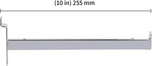 Vista 2 de KEILEOHO 16 ganchos Slatwall Deluxe de 10 pulgadas, soportes de estante resistentes para Slatwall, ganchos de panel para garaje, tienda, exhibición