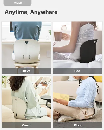 Vista 8 de curble Paquete de 2 sillas ergonómicas de apoyo para la espalda, soporte lumbar para corrección de postura y alivio del dolor de espalda