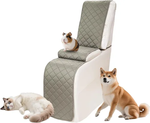 Vista 42 de Fundas impermeables para sofá reclinable seccional en forma de L, 7 piezas, antideslizantes, lavables, juego de fundas reclinables para mascotas