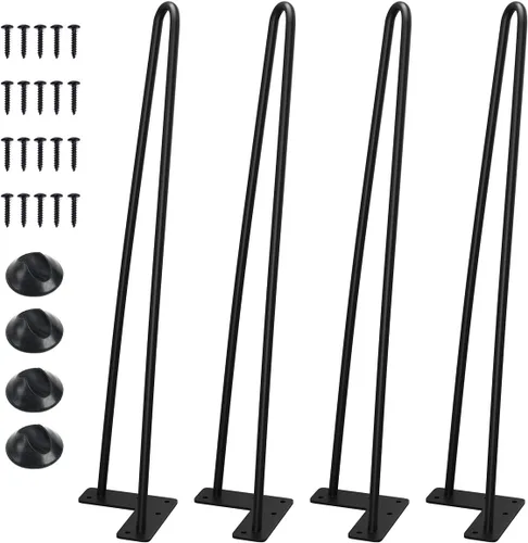 Vista 31 de SMARTSTANDARD Patas de muebles de horquilla de alta resistencia de 4 pulgadas, proyectos de bricolaje de metal para el hogar para soporte de TV