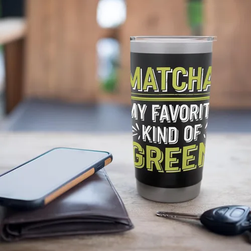 Vista 7 de Matcha Green Tea Lover Japón Matcha Tea Drinker Vaso aislado de acero inoxidable