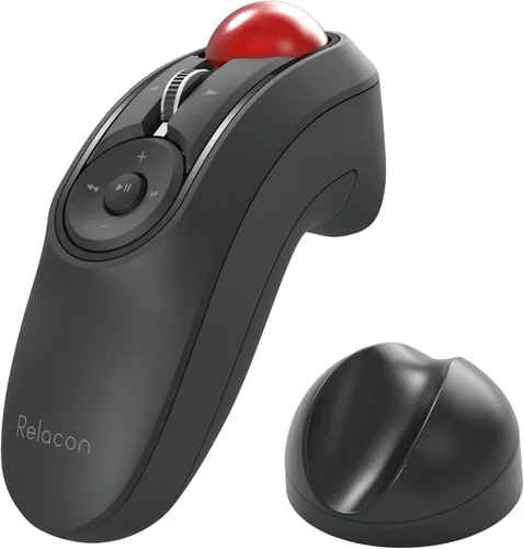 Vista 9 de ELECOM Relacon - Mouse de trackball portátil, control con el pulgar, 2.4GHz inalámbrico, diseño ergonómico, función de 10 botones con seguimiento