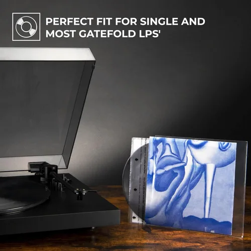 Vista 6 de BIG FUDGE 25 fundas exteriores para discos de vinilo de 7 pulgadas, duraderas y sin arrugas, transparentes y hechas de polipropileno de alta