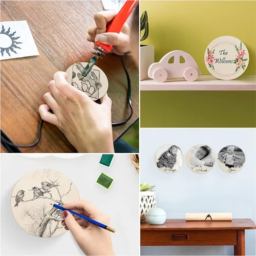 Vista 8 de Madera contrachapada, 12 unidades, 0.079 in, 1/8 x 12 x 20 pulgadas, perfecta para artes y manualidades, proyectos escolares y proyectos