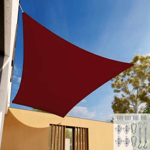 E&K Sunrise - Toldo parasol rectangular impermeable de 5 x 5 pies, para exteriores, bloqueo UV con kit de herramientas para pérgola, patio, jardín,