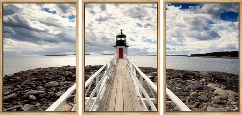 Vista 66 de Lienzo de 3 piezas, arte contemporáneo, decoración de pared moderna, cascada y flores