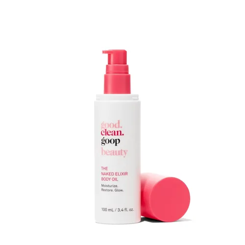 good.clean.goop beauty The Naked Elixir Aceite corporal | Aceite corporal para hidratar la piel | Aceite de vitamina E, extracto de raíz de cúrcuma