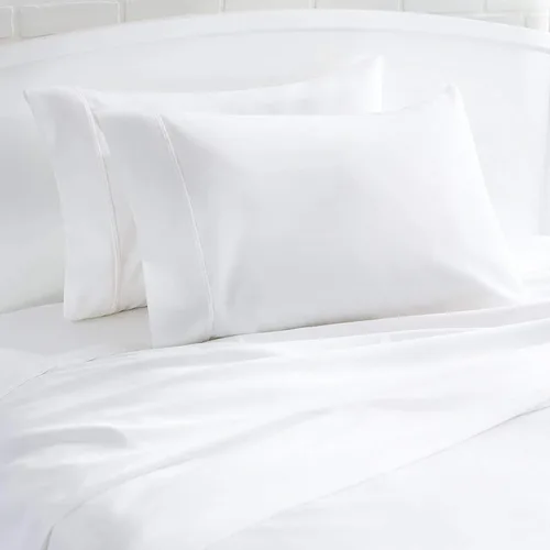 Vista 46 de 100% Cotton Pillow Covers for Queen/Standard Size Pillows - Set of 2 Sateen Pillowcases - Egyptian Cotton Pillow Cases with Long Staple Cotton for