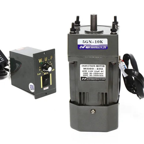 Vista 14 de Motor de alto par de CA, motor eléctrico monofásico reversible de 110 V 120 W con controlador ajustable de velocidad variable motor engranado por